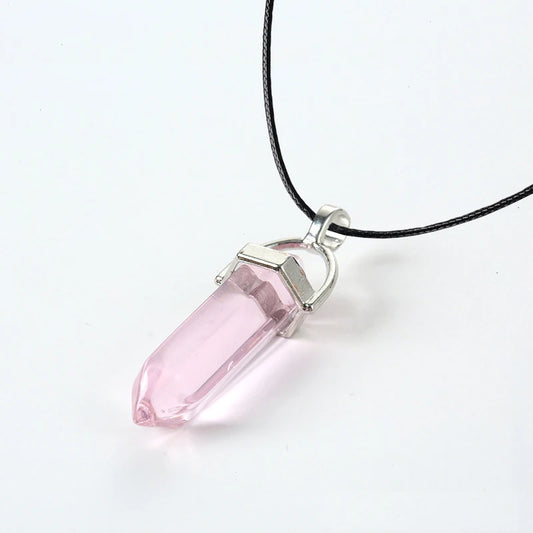 2025 Hexagonal Column Quartz Necklaces, Crystal Pendent Necklace, Natural Stone