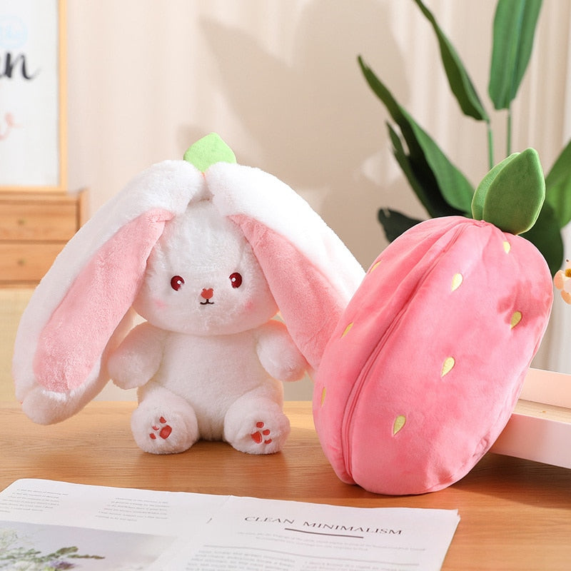 Carrot Rabbit Plush Toy Stuffed Animal, Soft Bunny