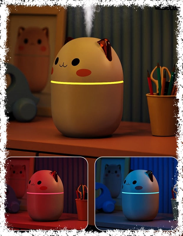 Cute Mini Kawaii Air Purifier Humidifier w/LED Light Cool Mist For Bedroom Home Car Kids Plants