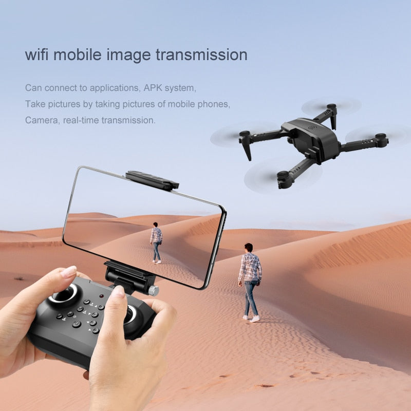 Mini Drone 4K 1080P HD Dual Camera WiFi FPV Air Pressure Altitude Hold Foldable LS Quadcopter XT6