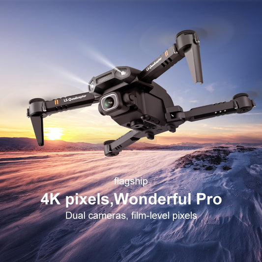 Mini Drone 4K 1080P HD Dual Camera WiFi FPV Air Pressure Altitude Hold Foldable LS Quadcopter XT6