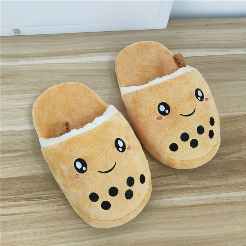 Cute Kawaii Bubble Tea Slippers