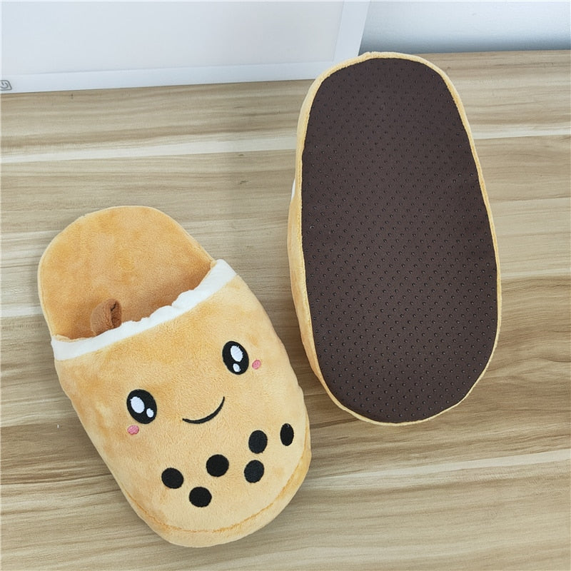 Cute Kawaii Bubble Tea Slippers